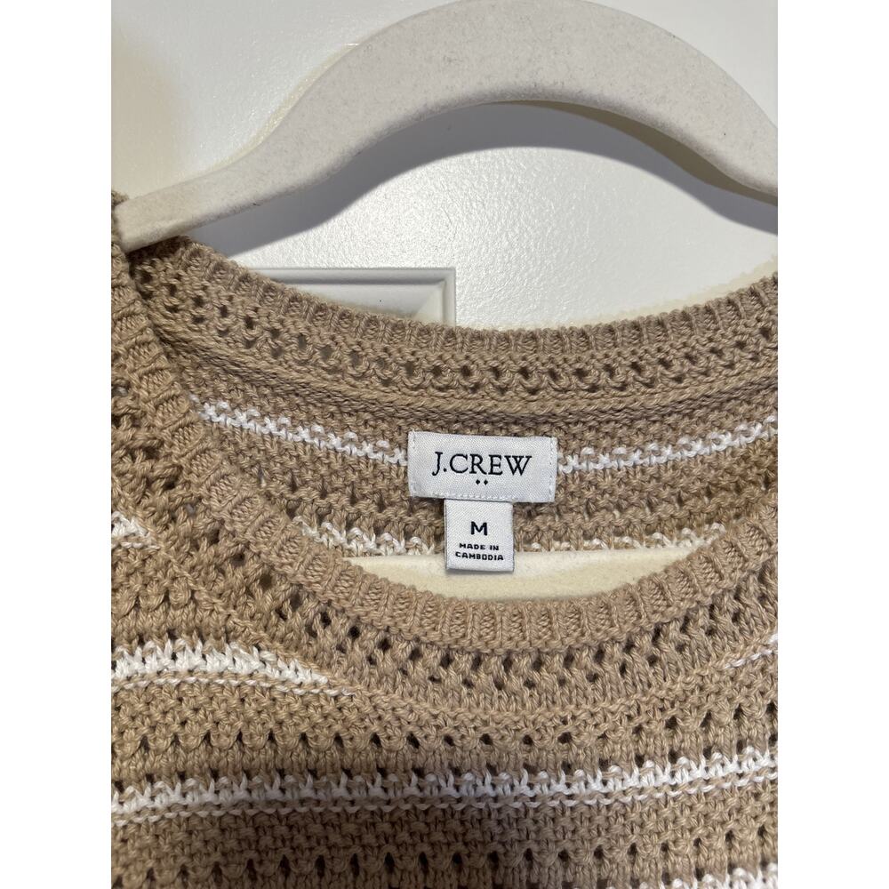 J.Crew Striped Crochet Knit Sleeveless Sweater Vest M - Picture 3 of 7